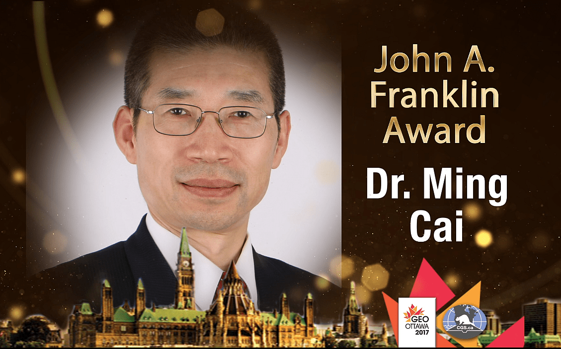 Dr. Ming Cai wins prestigious John A. Franklin Award